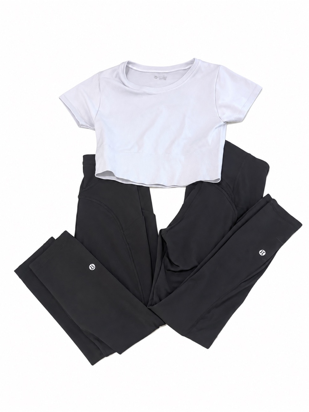 lululemon athletica Black Athletic Leggings with Logo